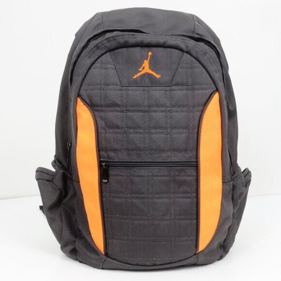 NIKE Air Jordan Jumpman23 Grey Orange Quilted Backpack